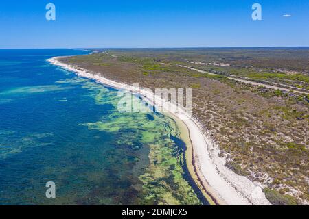 Aerial view of a beach in western Australia Stock Photo