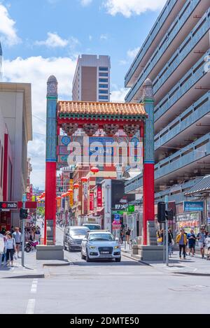 MELBOURNE, AUSTRALIA, 31 DICEMBRE 2019: Street a Chinatown di Melbourne, Australia Foto Stock