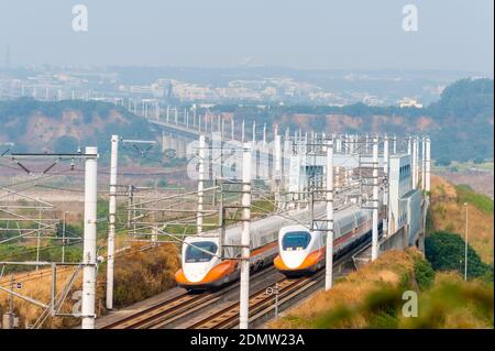 Taiwan high speed rail (THSR) a miaoli Foto Stock