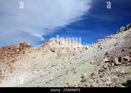 Nel cratere vulcanico di Pico del Teide, Tenerife, Spagna Foto Stock