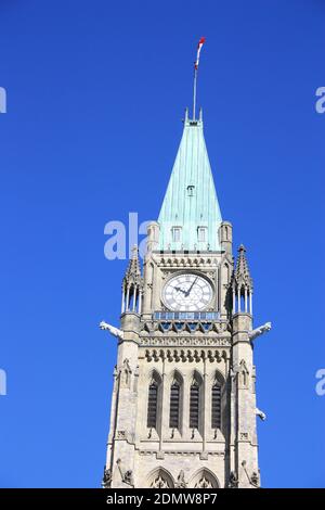 Torre della Pace del Parlamento di Ottawa, Canada Foto Stock