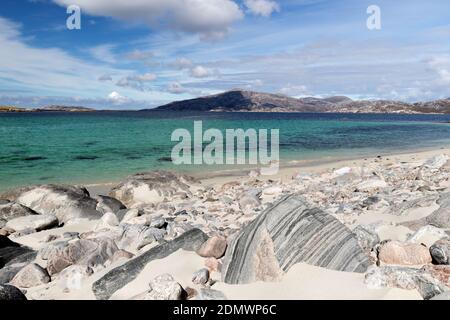 Traigh Mheilein Beach, Huisinis, Isola di Harris, Scozia Foto Stock