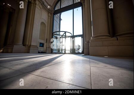 Berlin, Germany. 08th Dec, 2020. The entrance portal of the Humboldt Forum. The Humboldt Forum in the rebuilt Berlin Palace opened its doors on 16 December after a good seven years of construction and several postponed openings - initially only digitally due to corona. Credit: Fabian Sommer/dpa/Alamy Live News Stock Photo