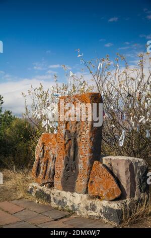 Armenia, Lago di sette, monastero Sevanavank Foto Stock