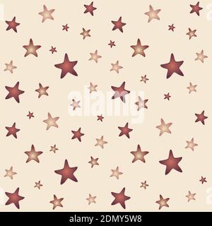 stelle colorate su sfondo beige Illustrazione Vettoriale