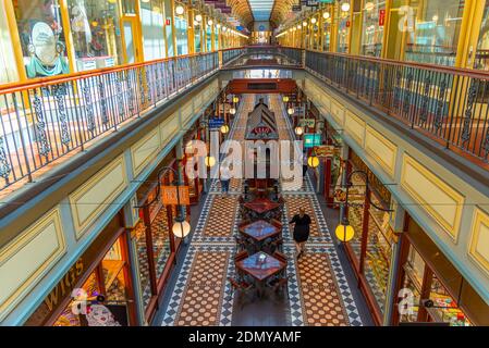 ADELAIDE, AUSTRALIA, 7 GENNAIO 2020: Interno della galleria Adelaide, Australia Foto Stock