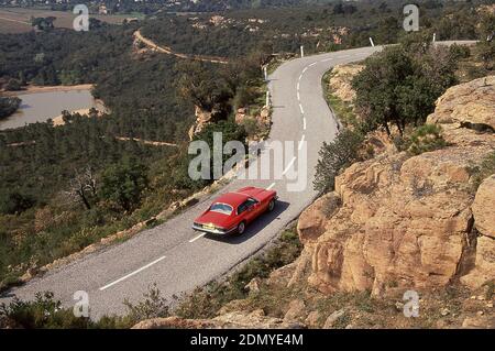 1991 Jaguar XJS Coupé guida nel sud della Francia. Foto Stock