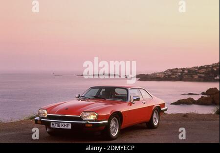 1991 Jaguar XJS Coupé guida nel sud della Francia. Foto Stock