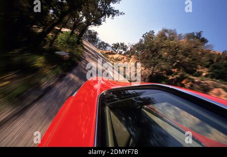 1991 Jaguar XJS Coupé guida nel sud della Francia. Foto Stock