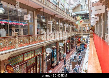 SYDNEY, AUSTRALIA, 29 DICEMBRE 2019: Sala giochi Covered Strand su Pitt Street a Sydney, Australia Foto Stock