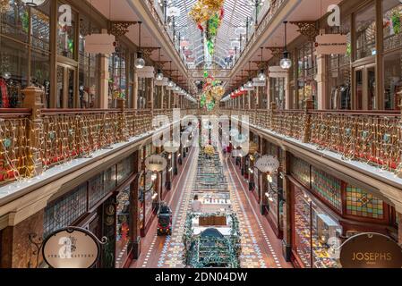 SYDNEY, AUSTRALIA, 29 DICEMBRE 2019: Sala giochi Covered Strand su Pitt Street a Sydney, Australia Foto Stock