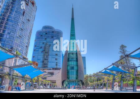 PERTH, AUSTRALIA, JANUARY 18, 2020: The bell tower in Perth, Australia Stock Photo