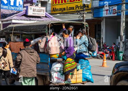 Mai Sai Distretto Thailandia Sud-est asiatico, frontiera tra Thailandia e Myanmar ex Birmania Foto Stock