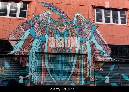 Belfast, Irlanda del Nord. 30 Apr 2016. Graffiti e Street art il 30 aprile 2016 a Belfast, Irlanda del Nord, Regno Unito. Foto Stock