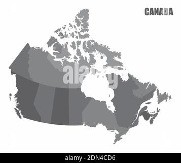 Mappa delle province del Canada Illustrazione Vettoriale