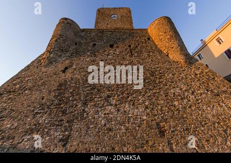 View of the main facade of the Swabian Castle in Termoli (italy) Stock Photo