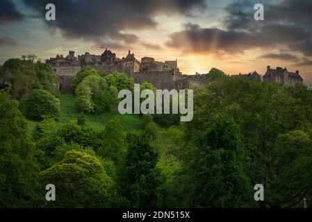 Vista sulla città vecchia, Edimburgo, Scozia Foto Stock