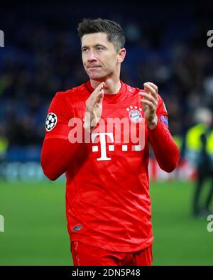 File photo datato 25-02-2020 di Robert Lewandowski della Baviera. Foto Stock