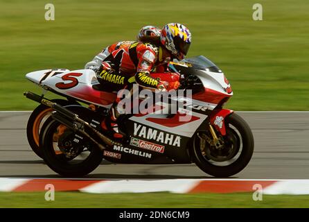 Norick Abe (JPN), Yamaha 500, GP dell'Argentina 1998, Buenos Aires Foto Stock