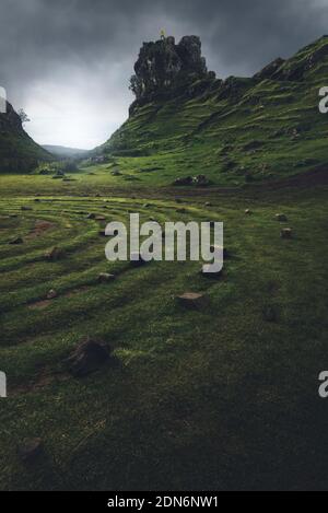 Fairy Glen, dove accadono i rituali, il luogo più stimolante della Scozia Foto Stock