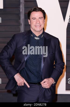 John Travolta partecipa al Vanity Fair Oscar Party 2015 ospitato da Greydon carter al Wallis Annenberg Center for the Performing Arts il 22 febbraio 2015 a Beverly Hills, Los Angeles, CA, USA. Foto di Chris Elise/ABACAPRESS.COM Foto Stock