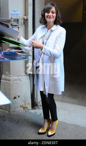 L'attrice francese Marion Cotillard fuori e circa a Manhattan per promuovere il suo film due giorni e una notte, New York City, NY, USA? Il 5 gennaio 2015. Foto di Morgan Dessalles/ABACAPRESS.COM Foto Stock