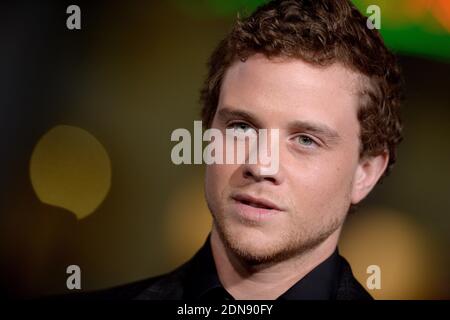 Jonny Weston partecipa alla prima di Paramount Pictures Project Almanac al TCL Chinese Theatre di Los Angeles, CA, USA, il 27 gennaio 2015. Foto di Lionel Hahn/ABACAPRESS.COM Foto Stock