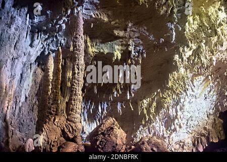 All'interno delle Grotte di Mantetzulel, San Luis Potosi, Messico Foto Stock