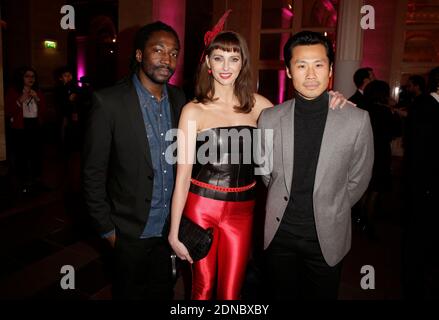 Esclusiva - Noom Diawara, Frederique Bel e Fred Chau partecipano alla 22esima cerimonia dei 'Trophees du Film Francais' che si è tenuta al Palais Brongniart di Parigi, in Francia, il 12 febbraio 2015. Foto di Jerome Domine/ABACAPRESS.COM Foto Stock