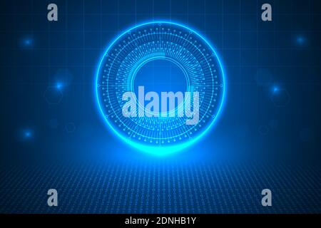 analisi dei dati e infografica futuristica. rappresentazione visiva della complessità dei dati. Concetto astratto dei big data. Sfondo grafico. Analisi dei dati. Illustrazione Vettoriale