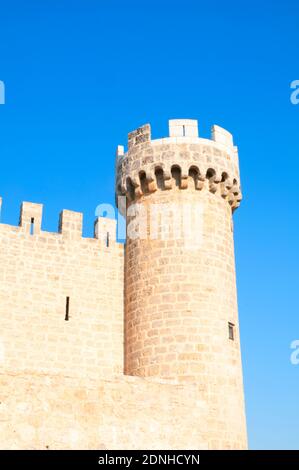 Castello. Olmillos de Sasamon, provincia di Burgos, Castilla Leon, Spagna. Foto Stock