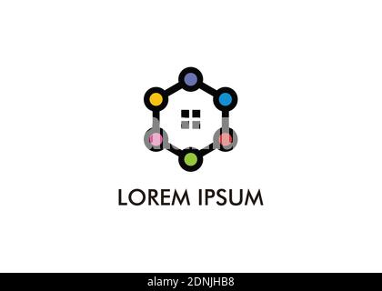 Creative idea bulbo modello Logo ispirazione di design Illustrazione Vettoriale