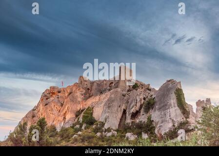 Rocher des Baux de Provence in summer, France Stock Photo