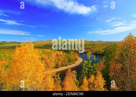 Il grande torrente xingan fiume Lin Fengjing Foto Stock