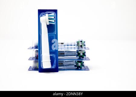 Oral-B CrossAction Replacement Toothbrush Heads Stock Photo