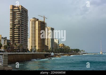 La città di Beirut in Libano, 23. Dicembre 2008 Foto Stock