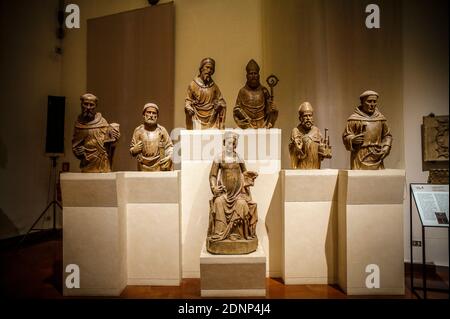 Italia Emilia Romagna Bologna - Palazzo Ghisilardi-Fava - Arte medievale Museo - sculture del Palazzo della Mercanzia Foto Stock