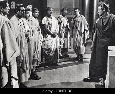 Film tratto da "Julius Caesar" con Marlon Brando, John Gielgud, James Mason e Louis Calhern. Foto Stock