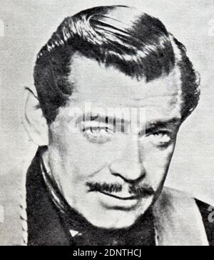 Fotografia di Clark Gable (1901-1960) un attore cinematografico americano. Foto Stock