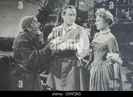 Film ancora da 'la principessa e il pirata' con Virginia Mayo, Bob Hope, Walter Brennan e Walter Slezak. Foto Stock