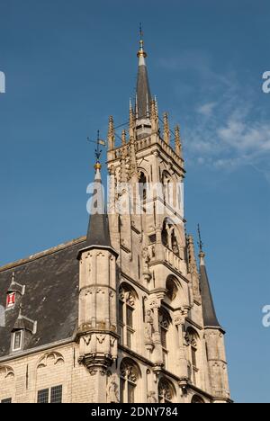 15 ° secolo Municipio, Gouda, Olanda del Sud, Paesi Bassi, Europa Foto Stock