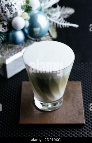 coffee in a clear glass Foto Stock