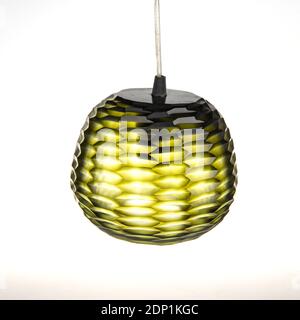 lampada in vetro colorato isolata Foto Stock