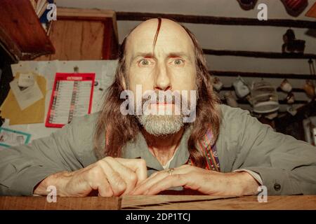 Ex pop star Arthur Brown, a casa di Lewes Foto Stock