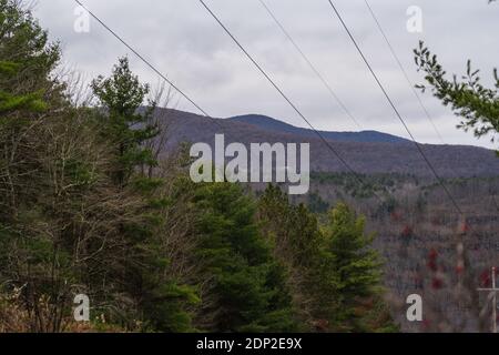 Vista delle Catskills dalla cima di Pratt Rocks Foto Stock