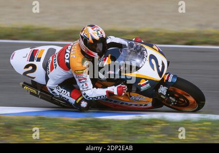 Alex Criville (SP), Honda 500, GP di Spagna 1997, Jerez Foto Stock
