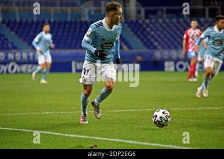 Oviedo, Spagna. 17 Dicembre 2020. Oviedo, SPAGNA: Il giocatore di RC Celta de Vigo, Emre Mor (11) con la palla durante il primo round del Copa de SM El Rey 2020-21 tra UD Llanera e RC Celta de Vigo con vittoria per i visitatori entro il 0-5 all'Estadio Nuevo Carlos Tartiere di Oviedo, Spagna il 17 dicembre 2020. (Foto di Alberto Brevers/Pacific Press) Credit: Pacific Press Media Production Corp./Alamy Live News Foto Stock