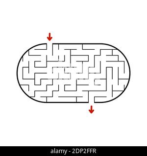 Il labirinto di Abstact. Gioco per bambini. Puzzle per bambini. Labirinto enigma. Illustrazione del vettore Illustrazione Vettoriale