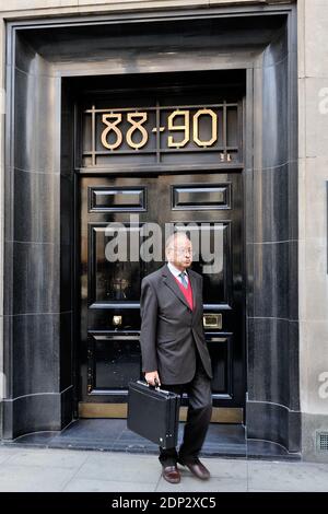 An outside view of the Hatton Garden Safe Deposit centre in London, UK, April 8, 2015. As many as 70 deposit boxes were opened during a raid in London's jewellery quarter, police have said. Burglars gained entry to Hatton Garden Safe Deposit over the Easter weekend. Scotland Yard was alerted on Tuesday. Officers said a 'slow and painstaking process' of forensically examining the scene was under way. Ex-Flying Squad chief Roy Ramm has said he 'would not be surprised' if the jewellery stolen during the raid was worth as much as £200m. Photo by Aurore Marechal/ABACAPRESS.COM Stock Photo