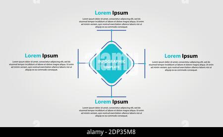 Simple Infographic template. Vector Infographic design with 5 options or steps. Infographics design for business concept. Illustrazione Vettoriale